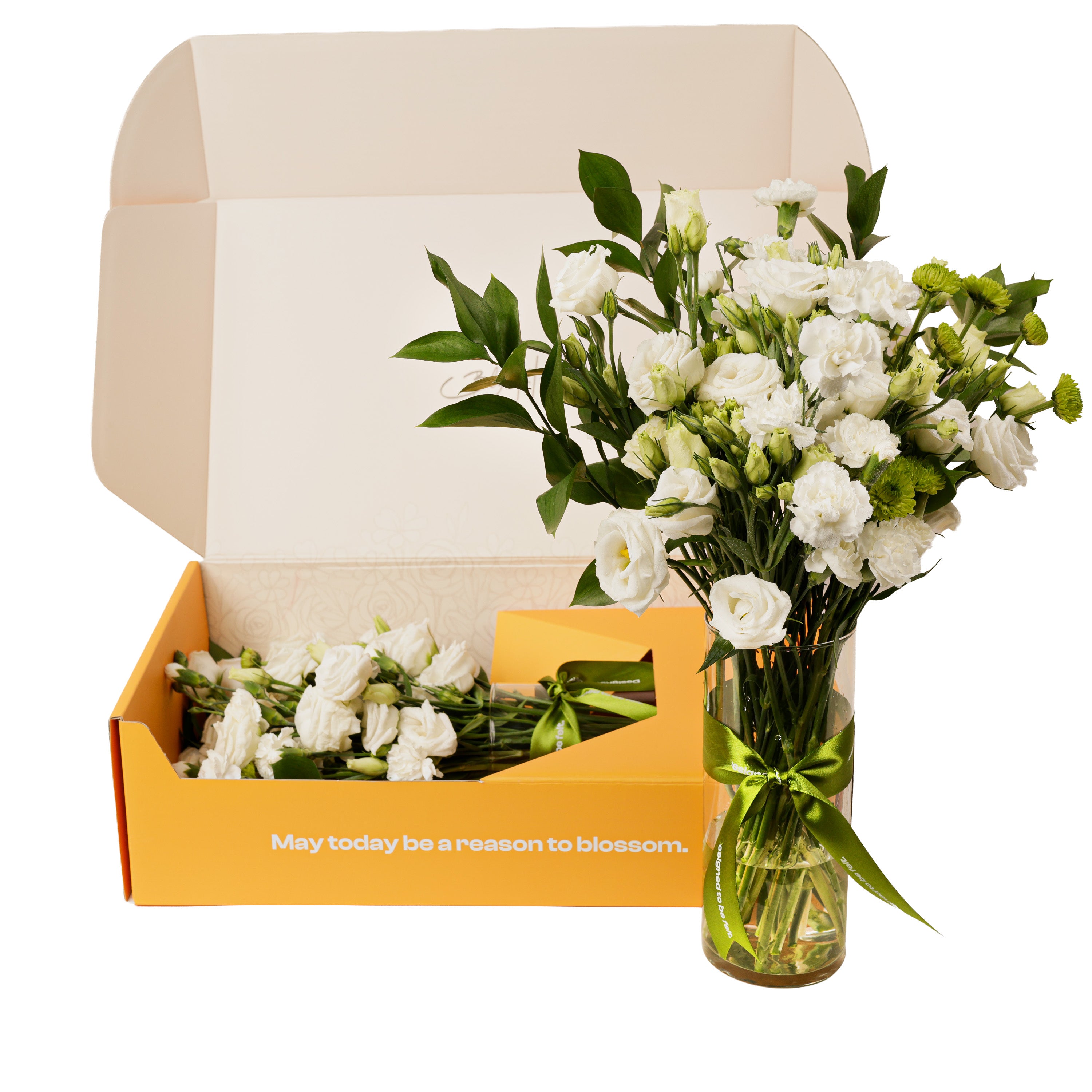 Essential White Lisianthus Flower Box