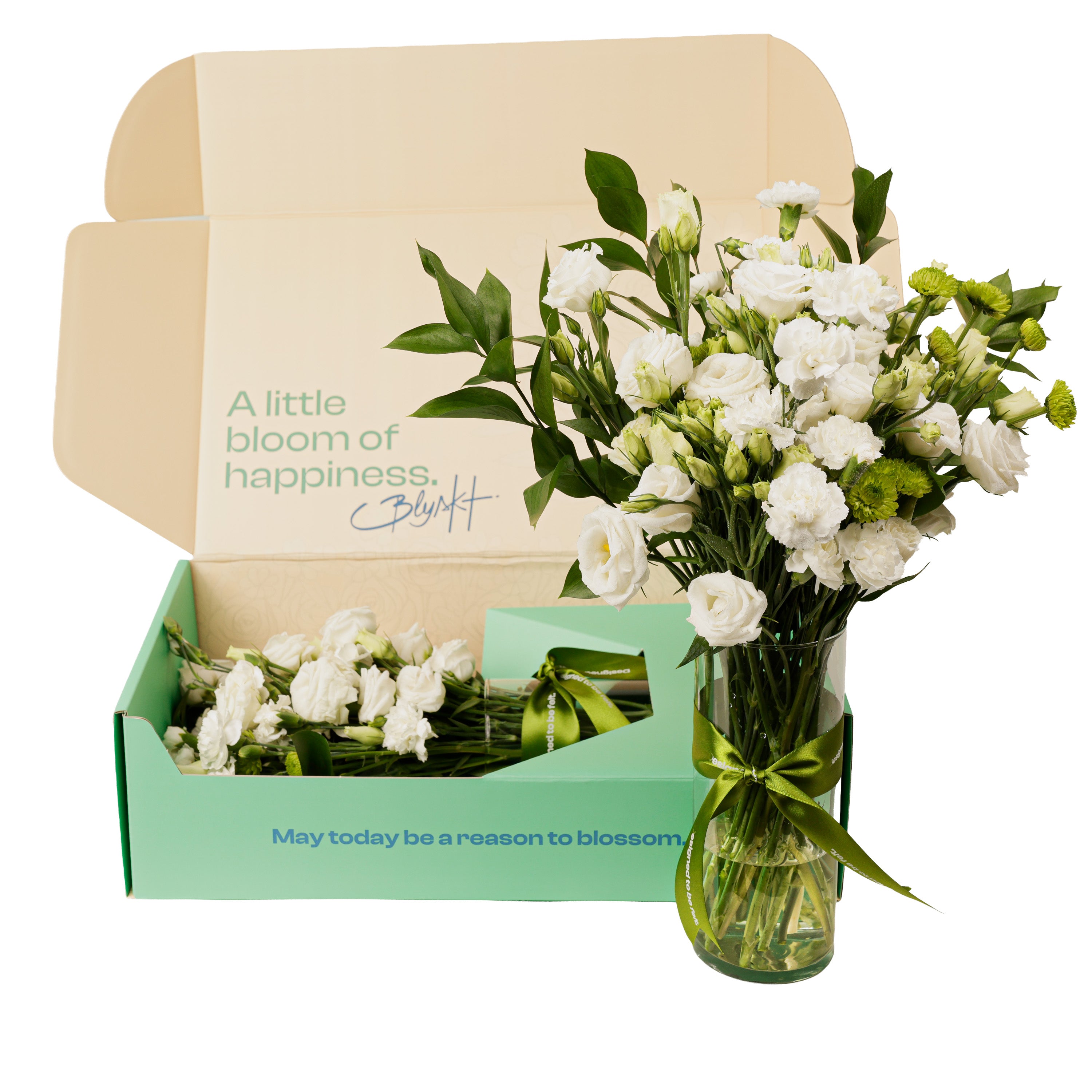 Essential White Lisianthus Flower Box