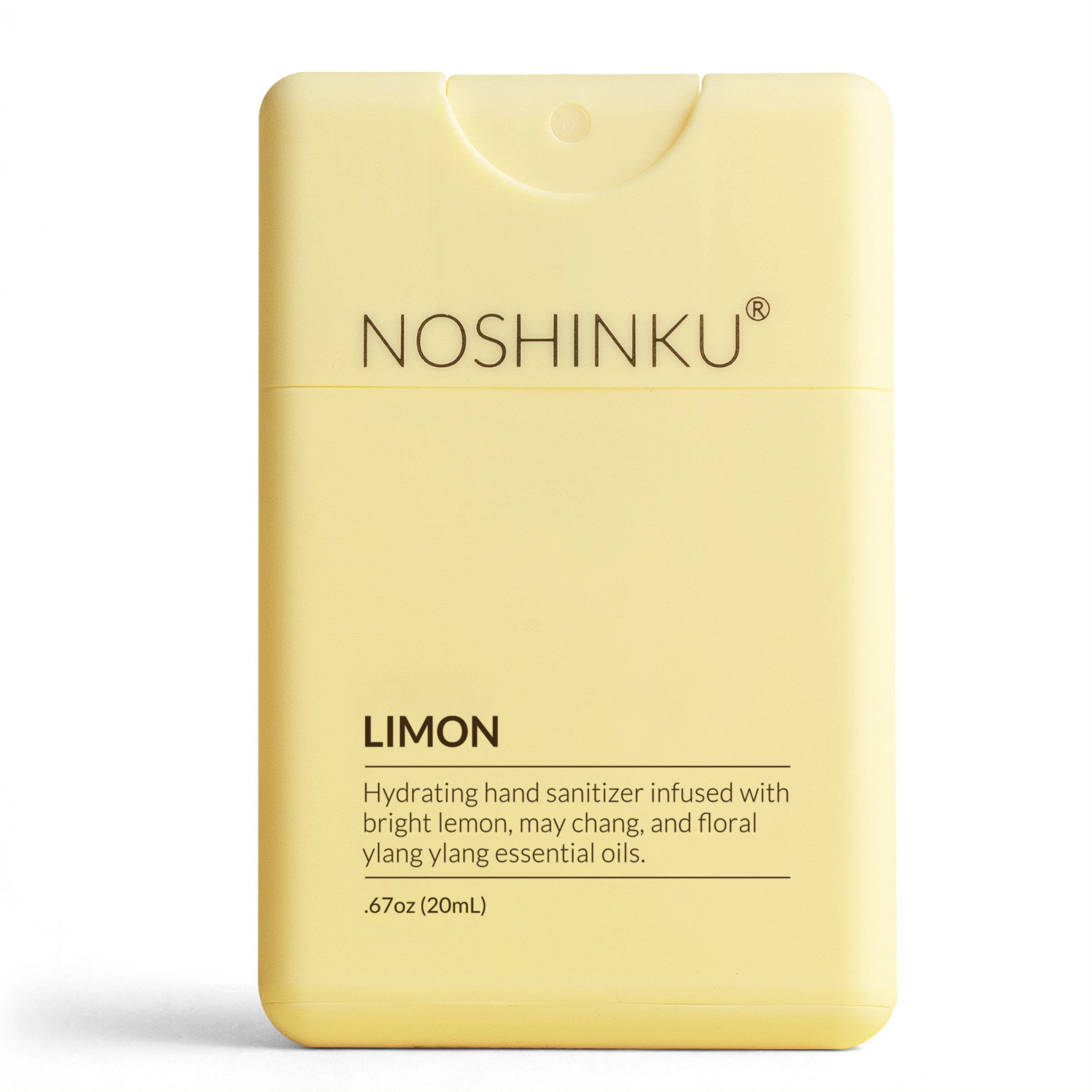 Noshinku Limon hand sanitizer packaging on a white background