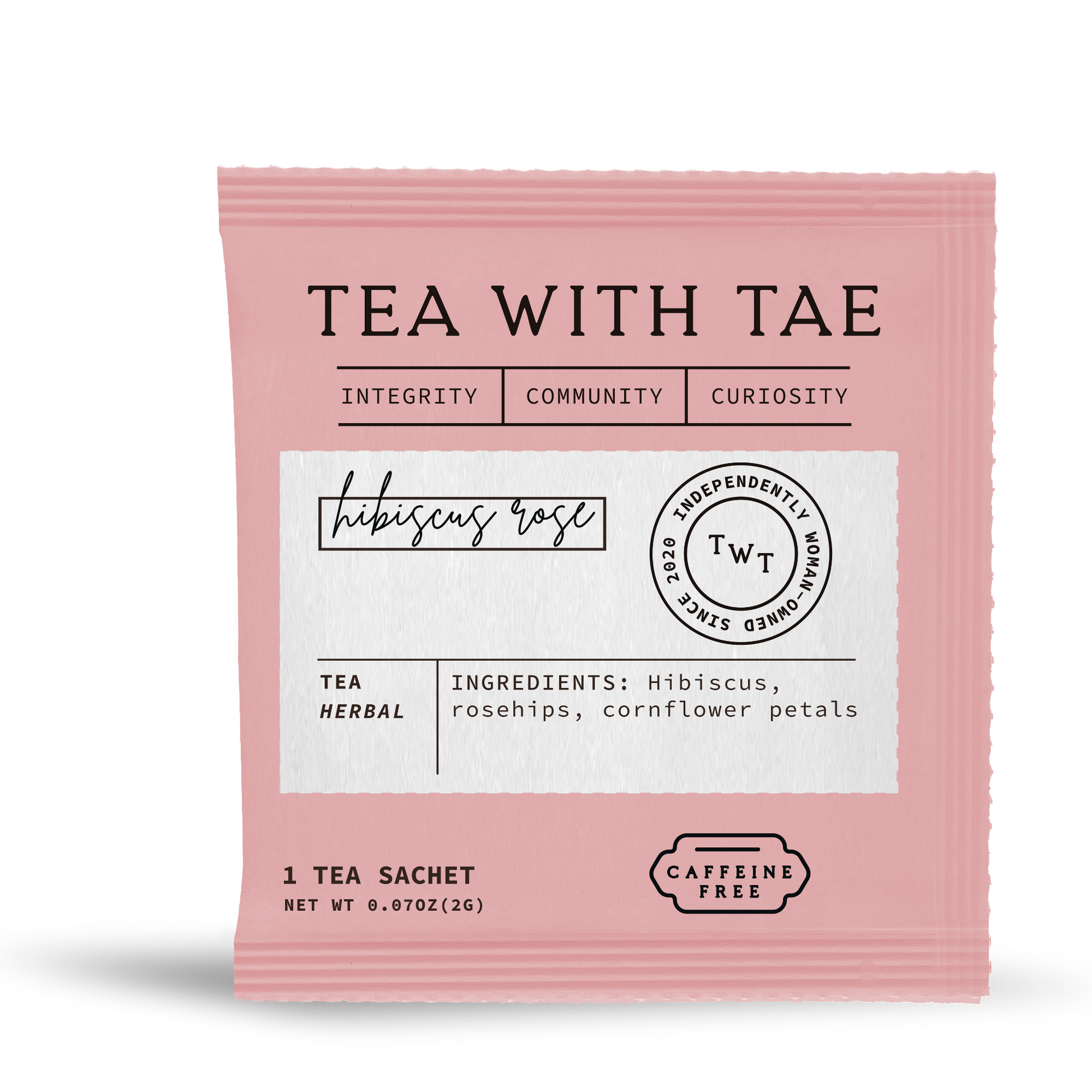 Blyskt Tea package with 'Tea with Tae' branding on a white background