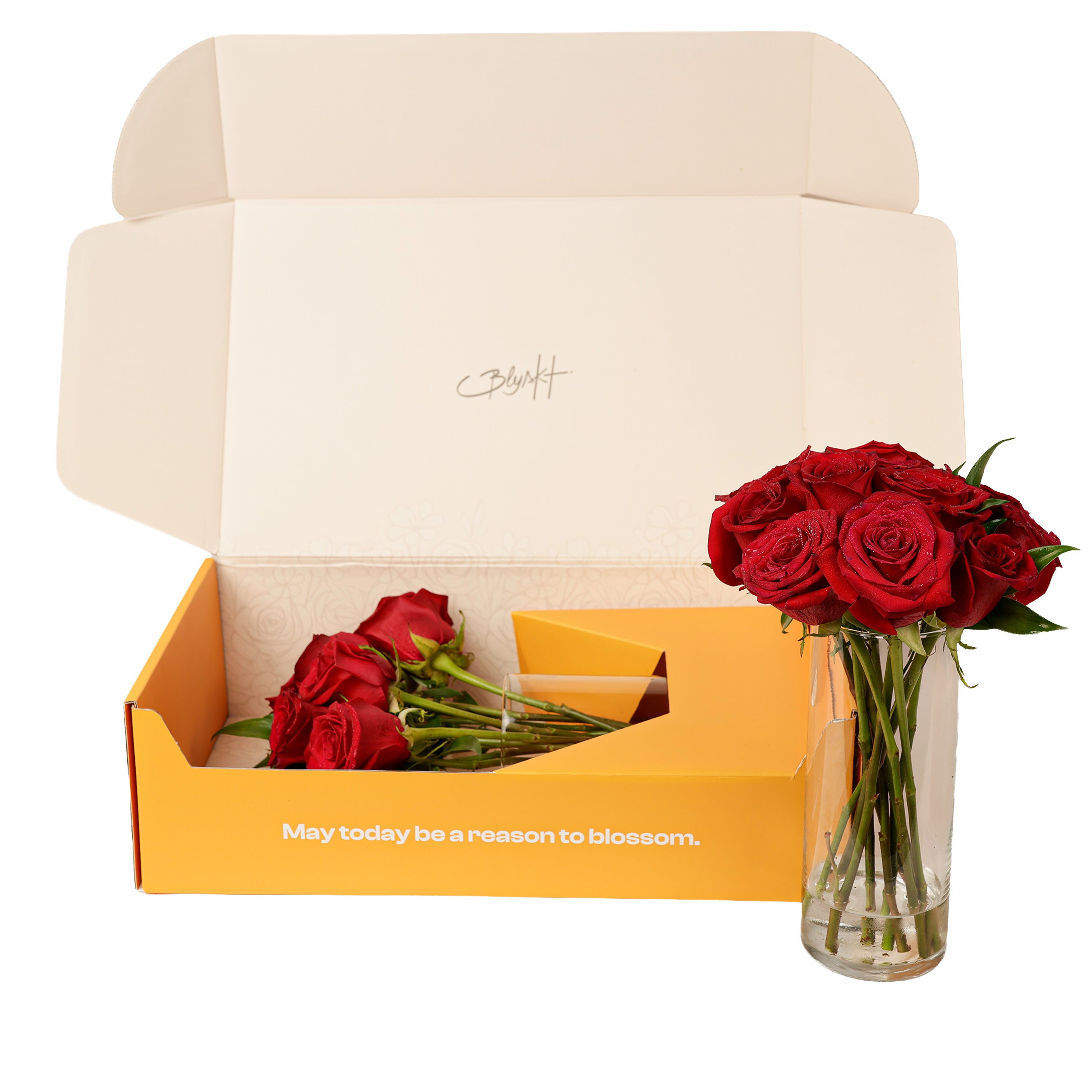 Classic Red Roses Flower Box