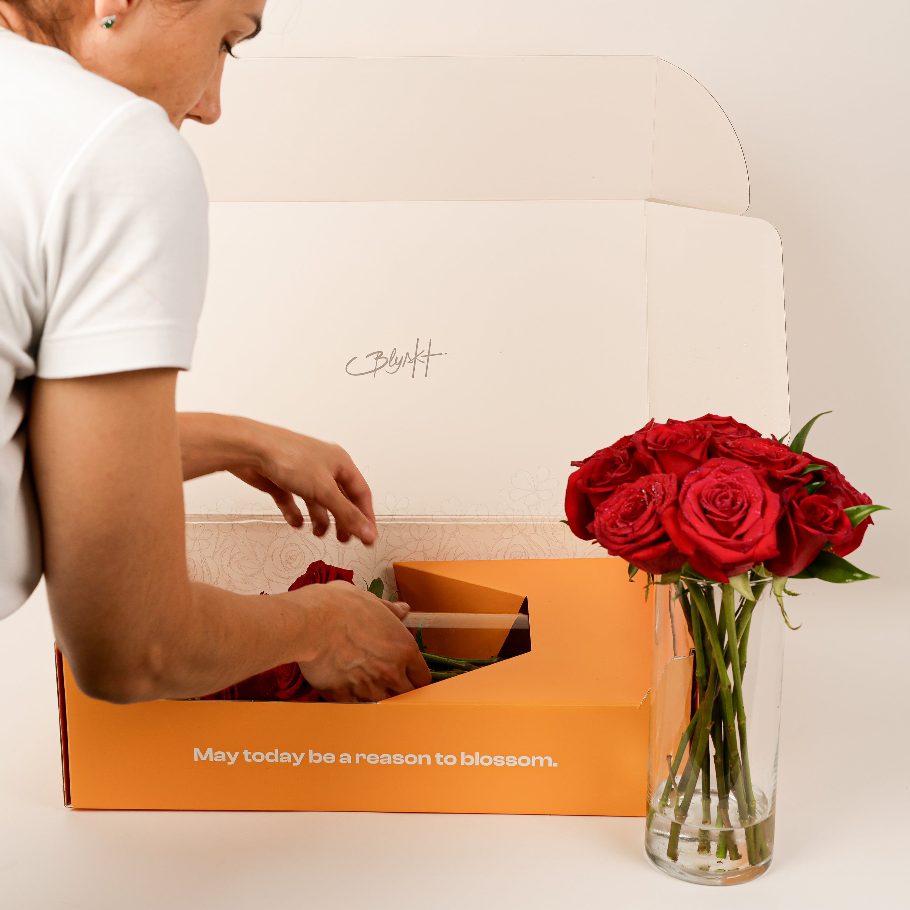 Classic Red Roses Flower Box