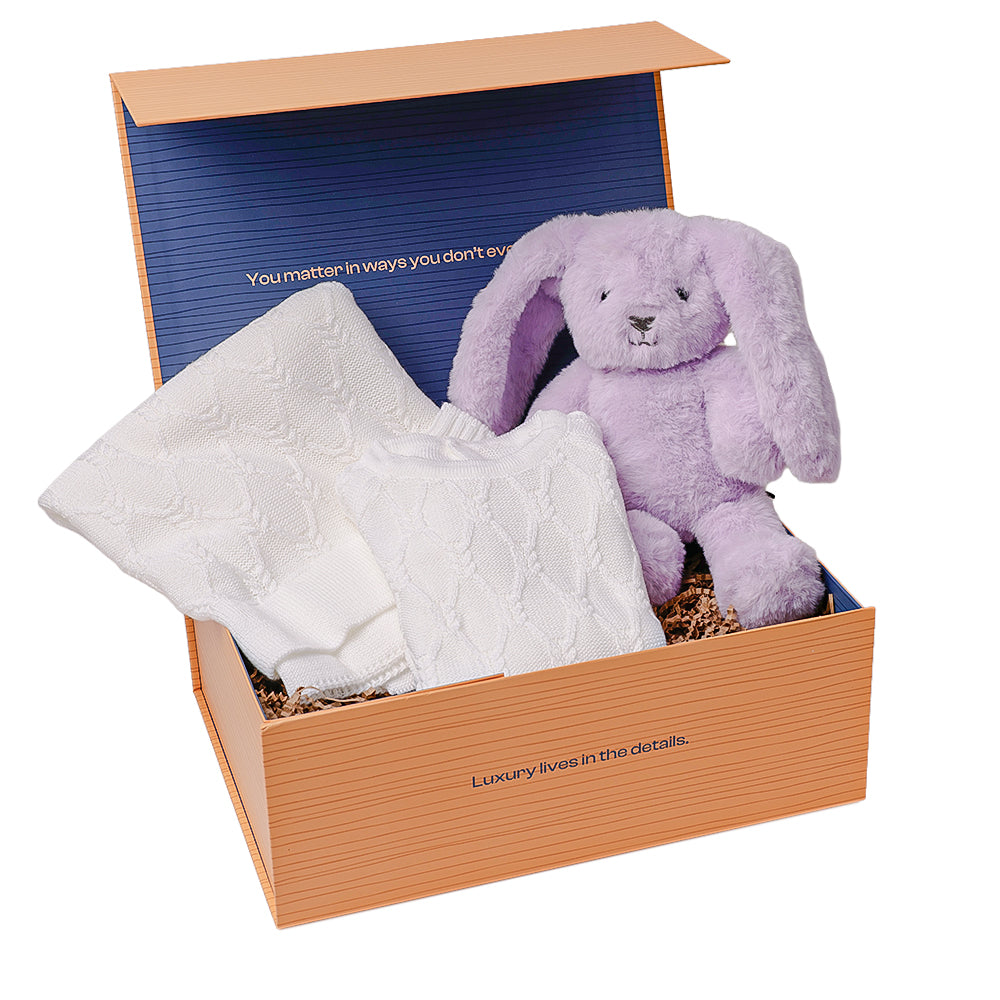 Lilac Bunny Drop Box by Blyskt Orlando – newborn gift