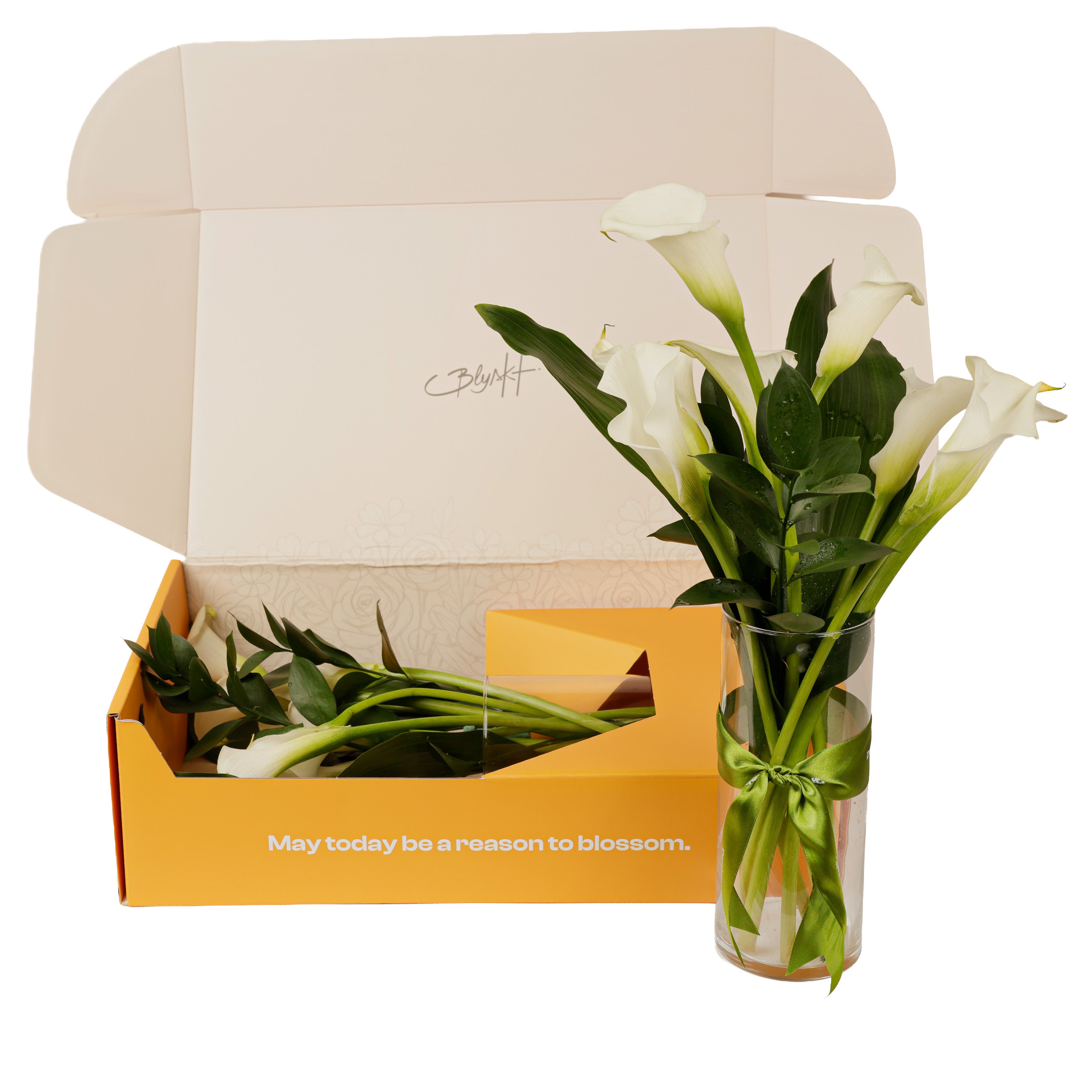 White Calla Lily Flower Box