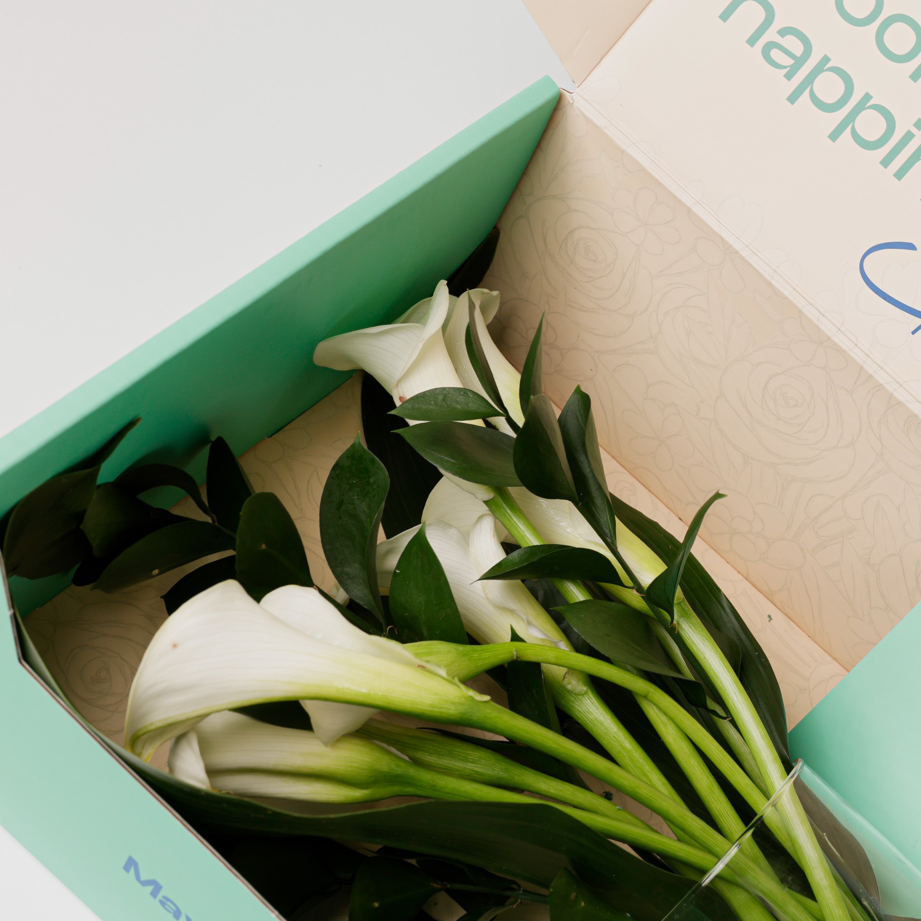 White Calla Lily Flower Box