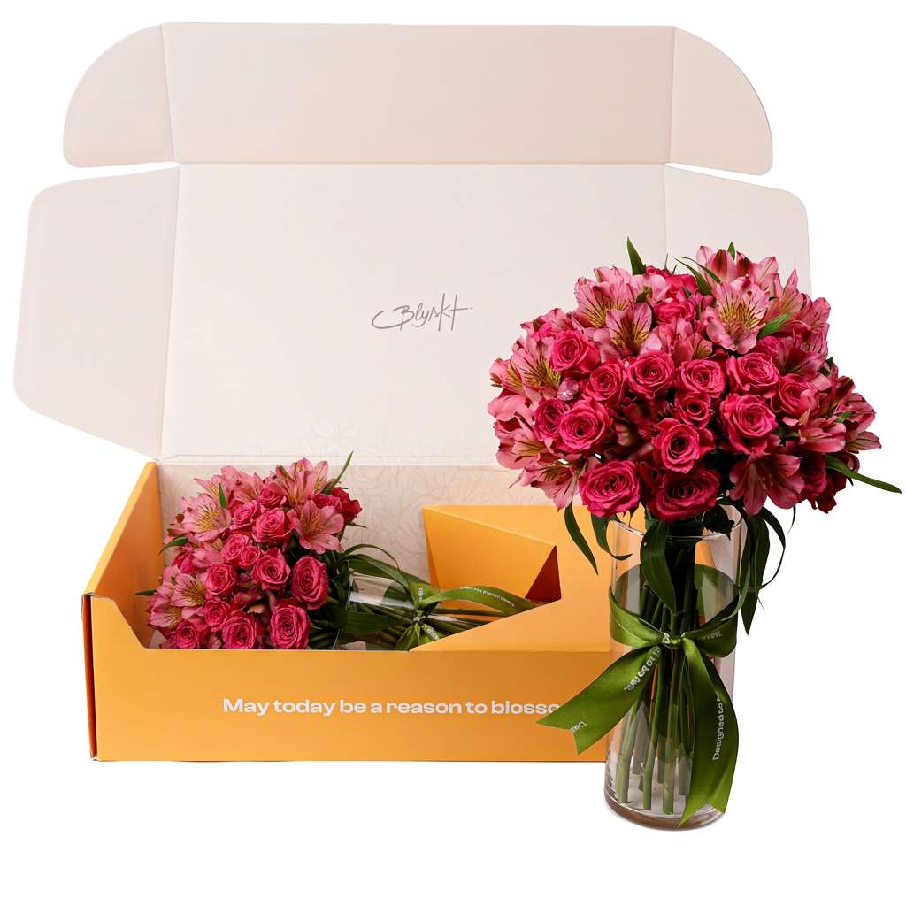 The Pink Rose Story Flower Box