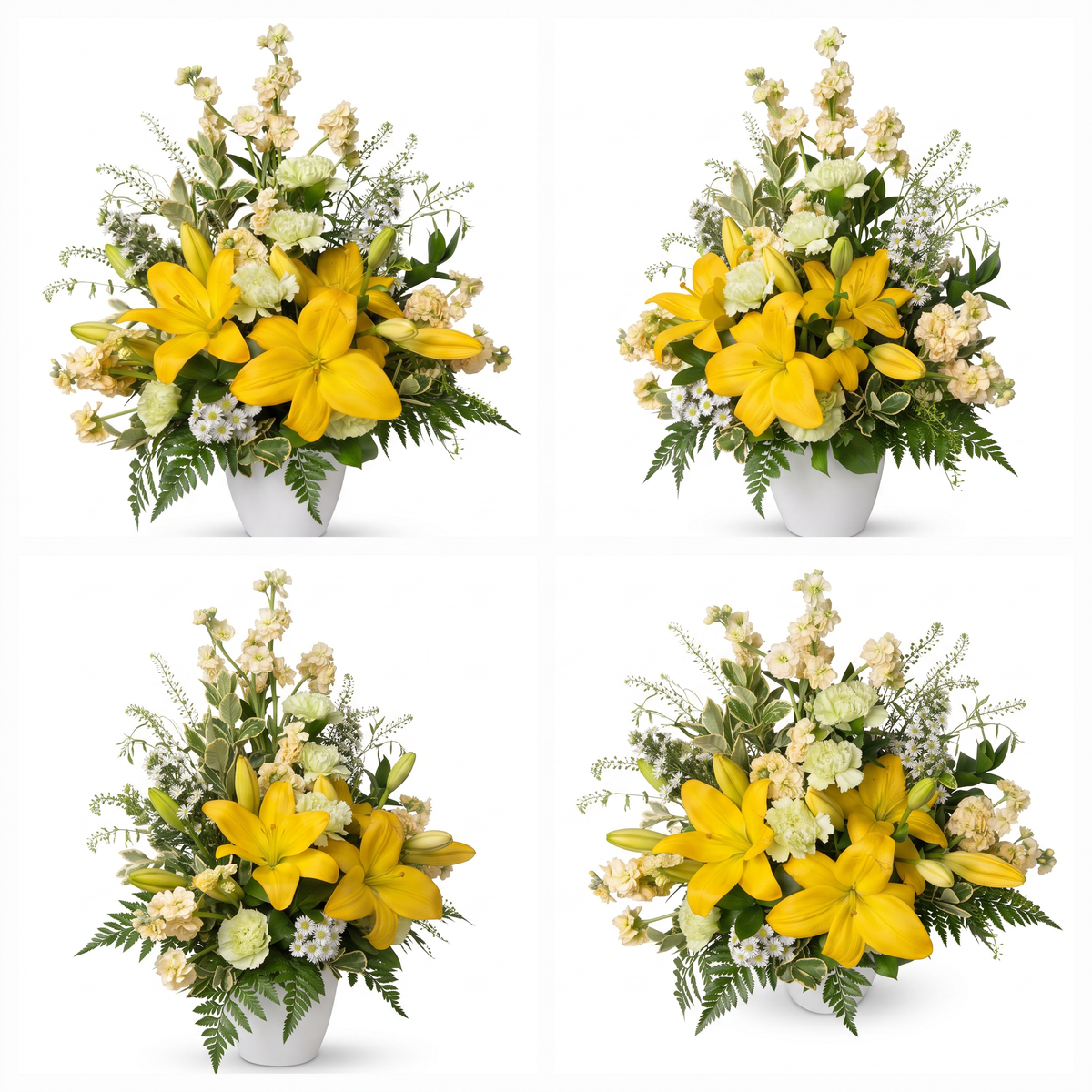 The Golden Radiance Lilies Arrangement