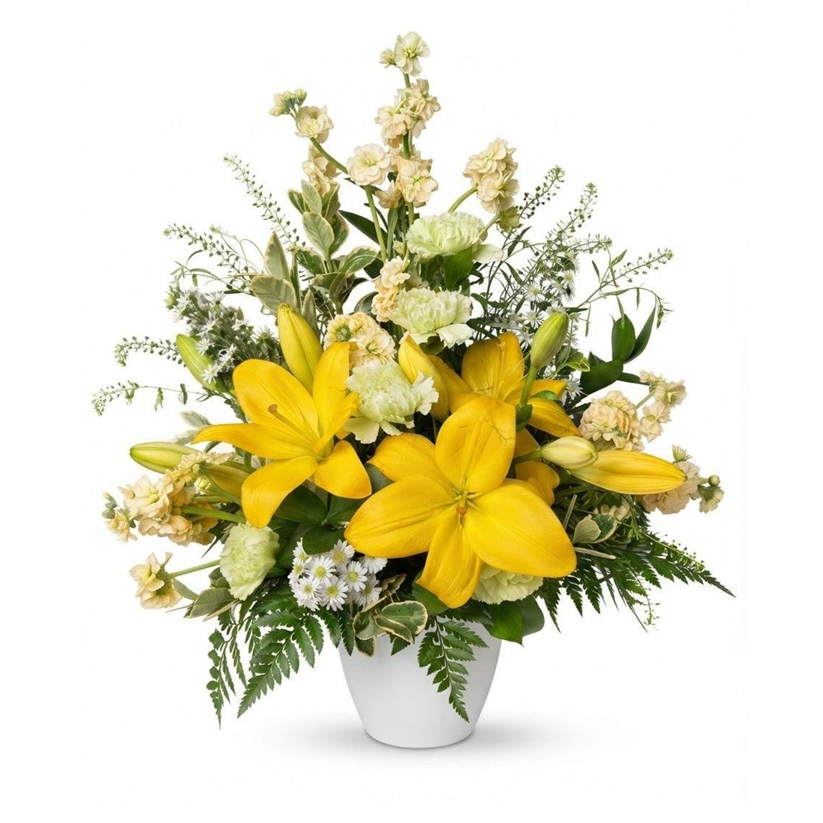 The Golden Radiance Lilies Arrangement