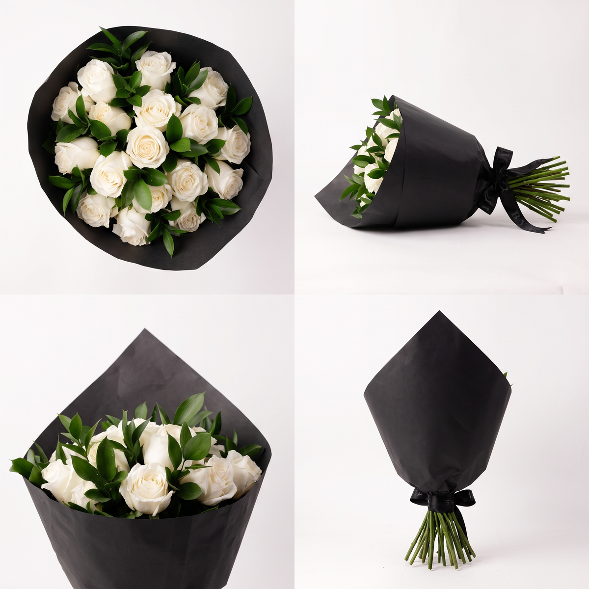 White Roses in Black
