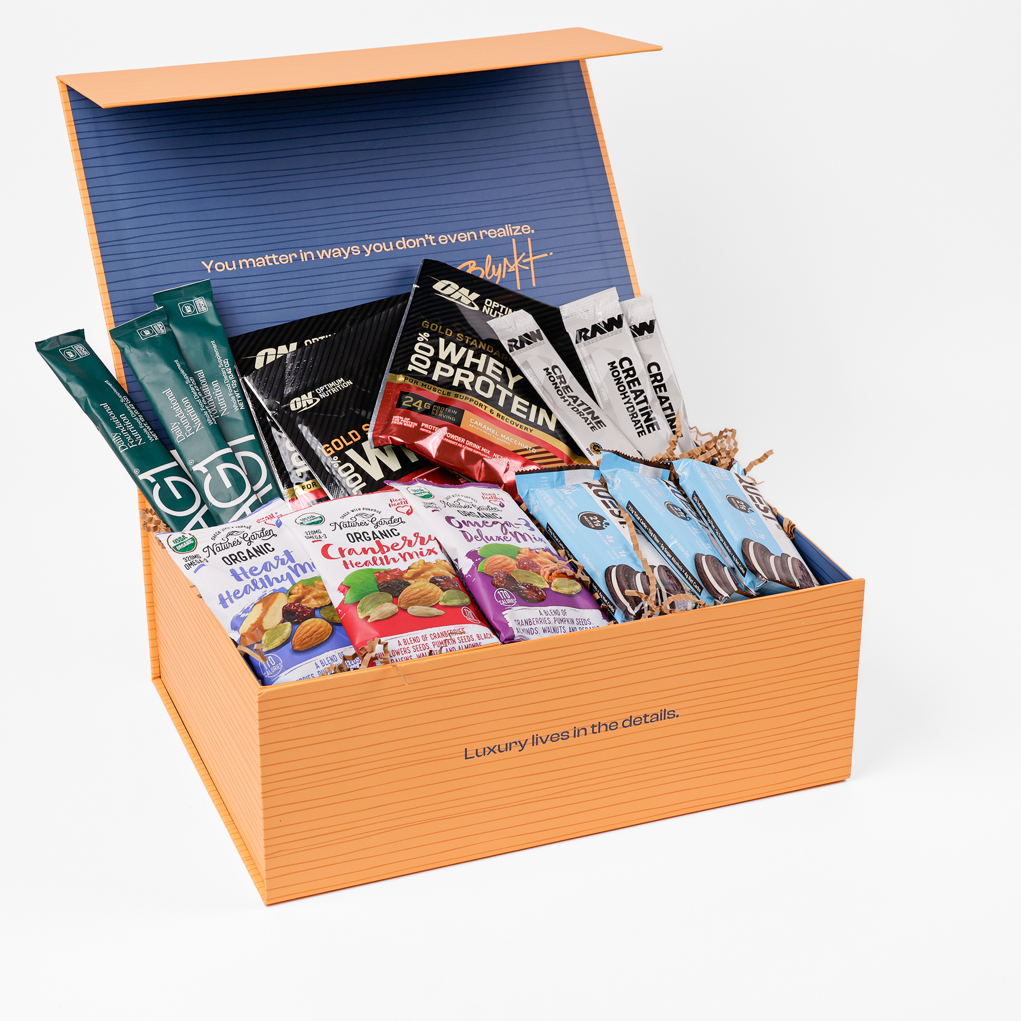 Orlando Park Survivor Box by Blyskt with functional snacks and recovery essentials