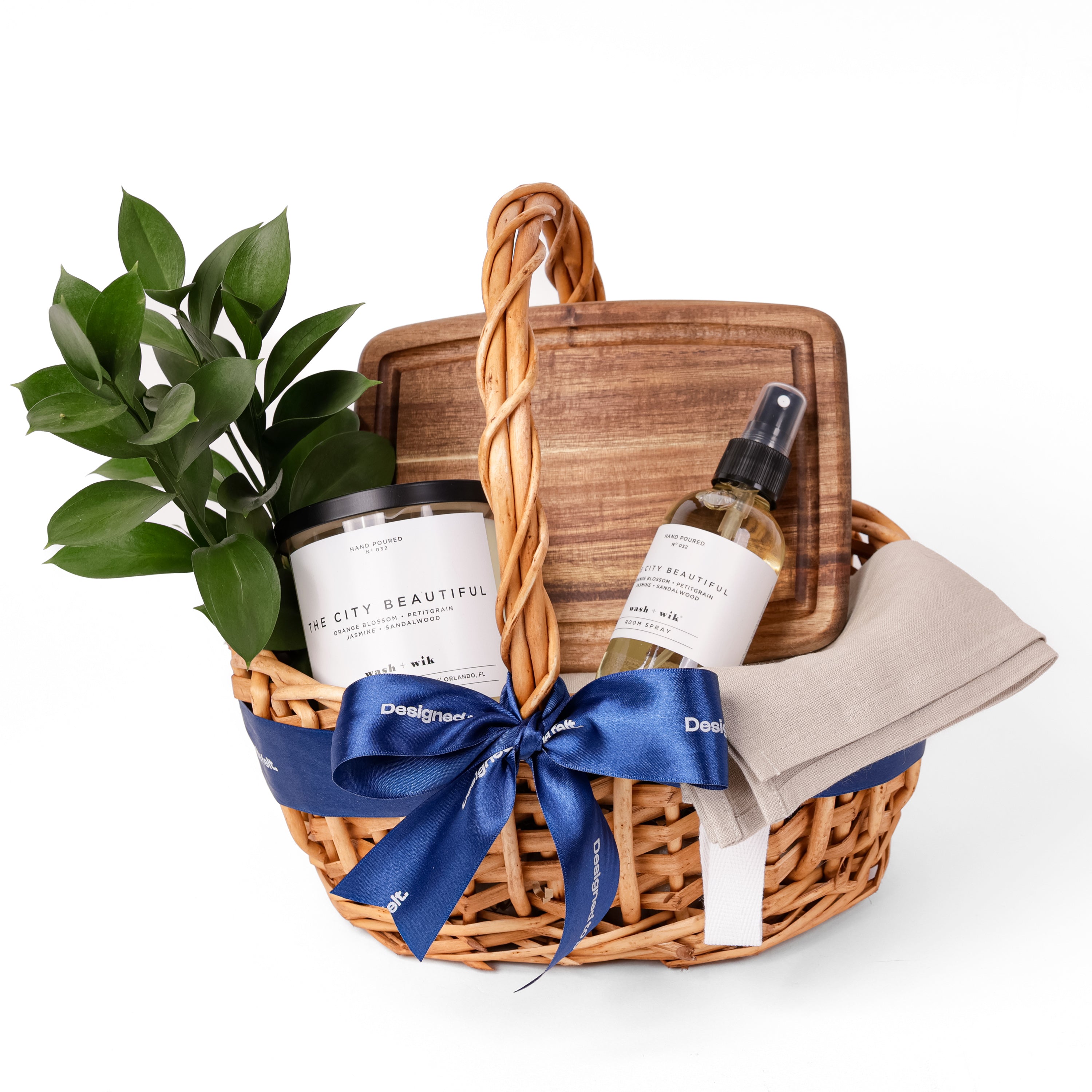 City Beautiful Linen Gift Basket
