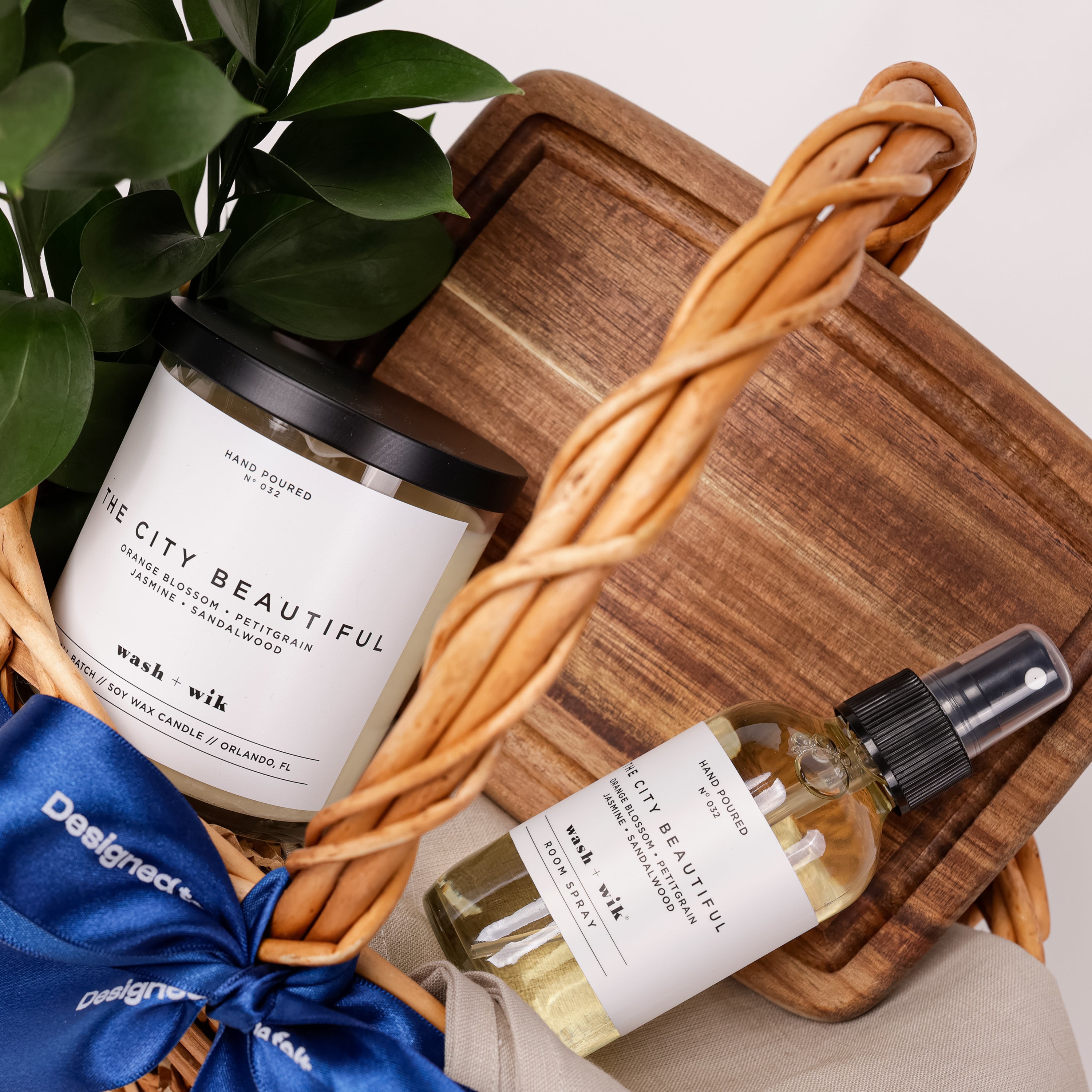 City Beautiful Linen Gift Basket