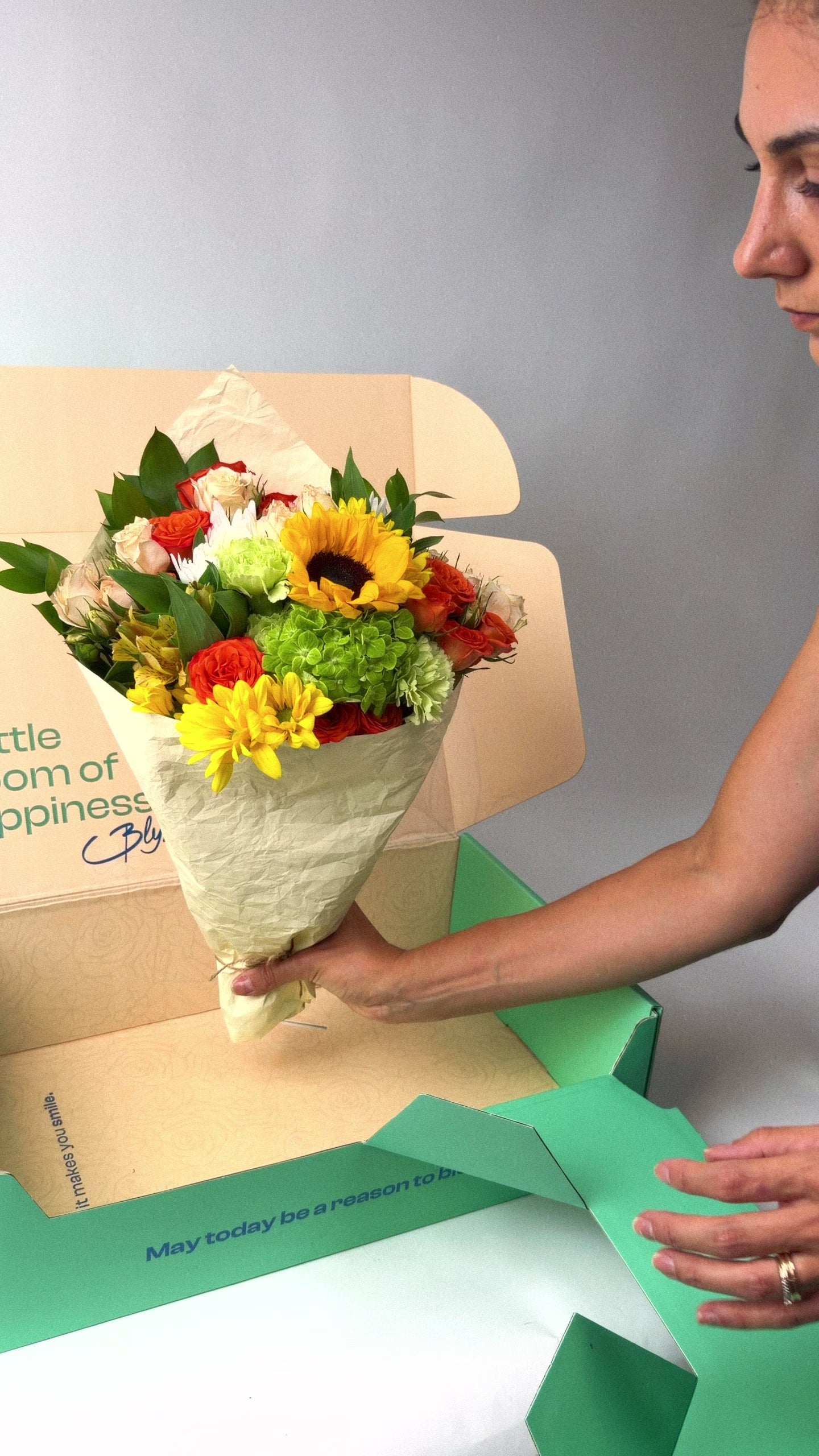 Load video: The Golden Grove Fresh Flower Box