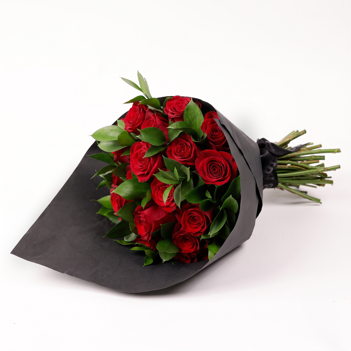 Red Roses in Black