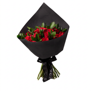 Red Roses in Black