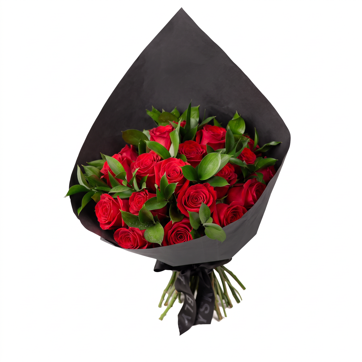 Red Roses in Black