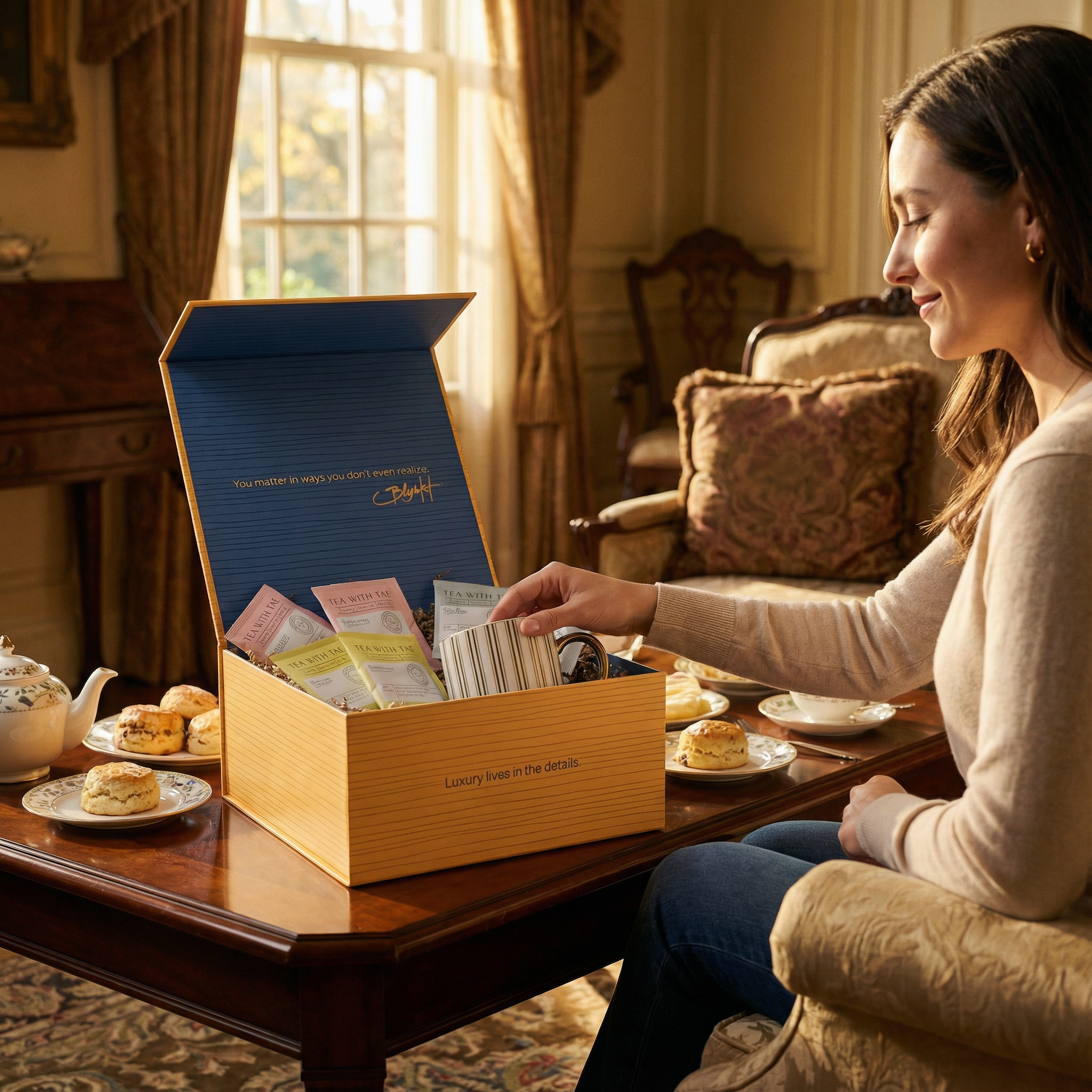 Warm tea blends and self-care gift set