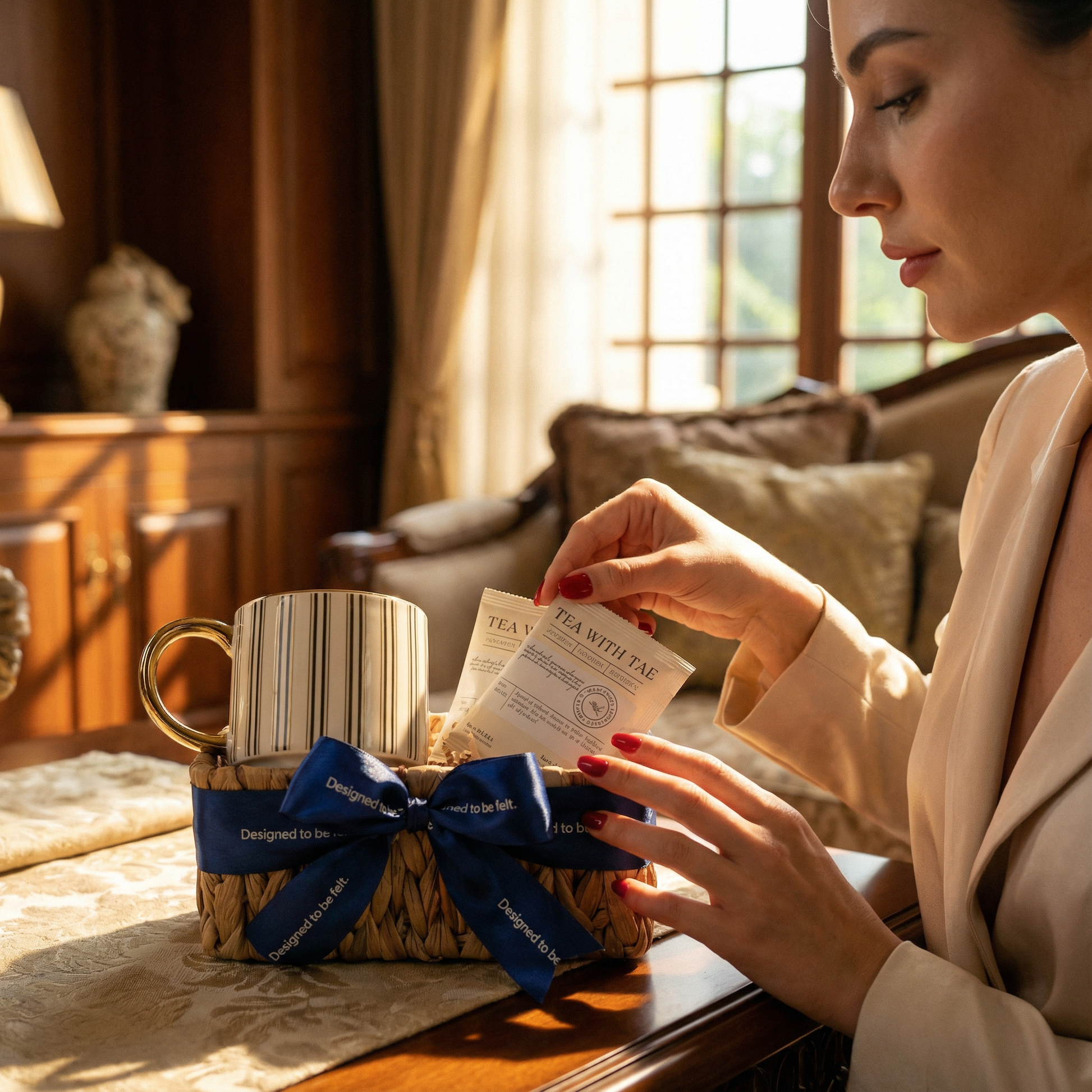 Blyskt small tea basket for quick gifting