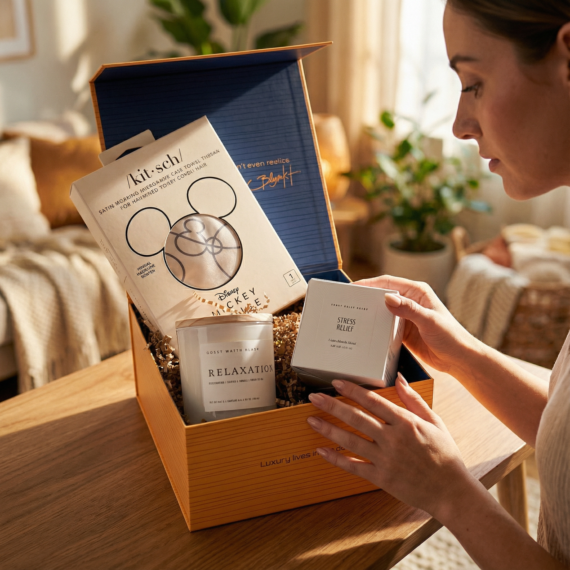 Calming relaxation gift set with soft essentials Blyskt