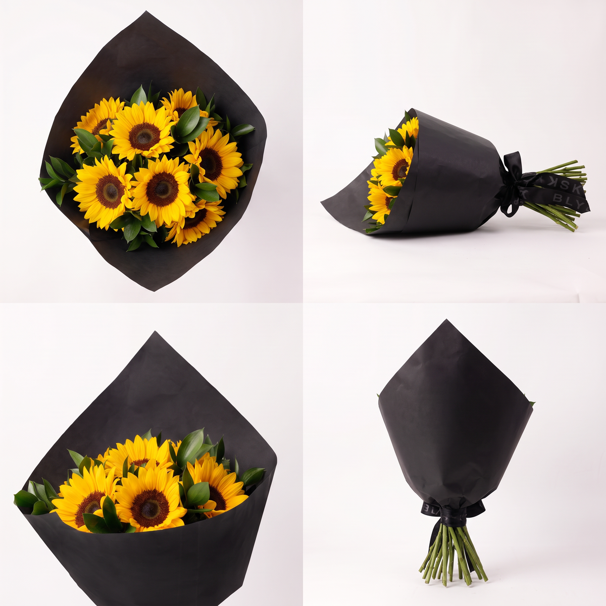 Sunflowers in Black